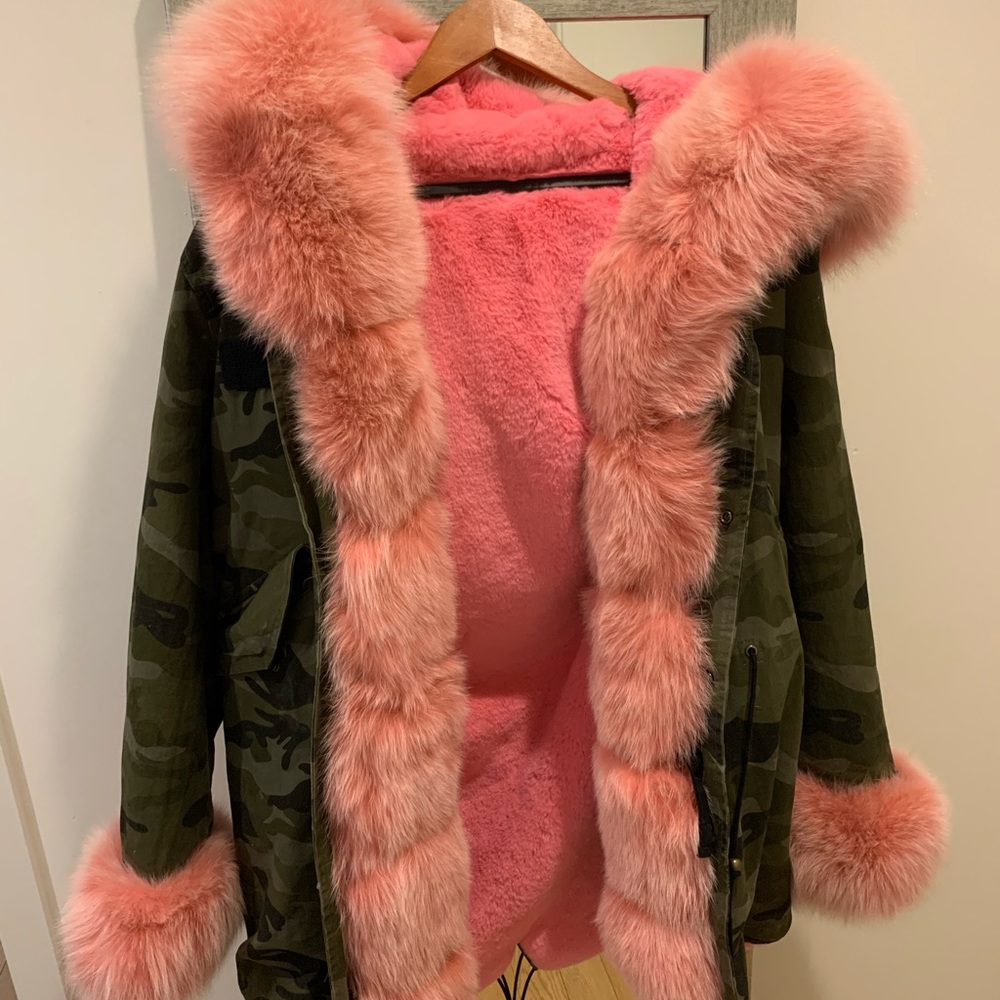 Jazzvar camo/hot pink winter coat